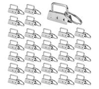 FANNAS 30 Pezzi Hardware per Portachiavi Include Portachiavi 32mm Hardware per Cinturino Portachiavi per la Realizzazione di Cordini fai da te Tessuto Artigianale a Mano(Argento)