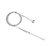 FANNIXI sensore di Temperatura 0-800 Gradi M8 1m 2m 5m KJ PT100 Tipo 50mm 150mm 100mm 200mm Sonda Vite Filettata Cavo Termocoppia Sensore Temperatura Forno(5m M8 PT100,200mm)