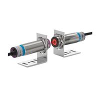FANNIXI Sensori fotoelettrici Sensore fotoelettrico a sbarramento Serie M18 10-30 V NPN PNP Punto visibile Rilevamento 2 mm 30 M Regolabile(PNP NC)