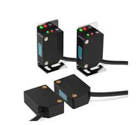 Sensori fotoelettrici Sensori fotoelettrici quadrati Riflessione diffusa Punto piccolo visibile NPN PNP 10-30VDC Interruttore fotocellula a raggio(30CM DC 3-wireNPN NO)