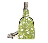 Fanny del corpo impermeabile del pacchetto del cuoio della natura del fiore verde alla moda per l'escursionismo, Natura fiore verde