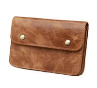 Fanny - Marsupio da uomo in pelle con mini scatola per telefono e portamonete per esterno, Modello 2 Crack, One Size