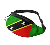 Fanny Pack Bag St.Kitts And Nevis Large Flag, Marsupi Running Moderno Borsa Da Cintura Leggero Waist Bag Per Sportivo Escursionismo Trekking