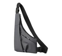 Fanny Pack - da corsa, supporto per telefono al petto, tasca sul petto impermeabile, spallacci regolabili, tasche sui fianchi, triangolari, compatte, grigio., vedi descrizione, Vedi