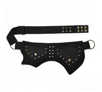 Fanny Pack, Fanny Pack per uomini e donne 15x7.5x1.2 '' Fanny Pack vintage con rivetti una borsa a tracolla multifunzionale con cerniera con tasca antifurto per escursioni da viaggio nero, borsa a tr