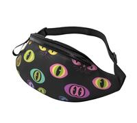 Fanny Pack - Marsupio per uomo e donna, con tracolla regolabile, leggero, impermeabile, Occhi di gatto 4, Jeden rozmiar, Zaino da trekking