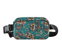 Fanny Packs - Marsupio da donna classico con gufo verde, grazioso marsupio impermeabile, gufo classico verde, 20,3 x 13,5 x 5,8 cm, divertente e carino, gufo classico verde, 20,3 x 13,5 x 5,8 cm