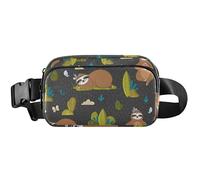 Fanny Packs - Marsupio da donna con bradipi freddi, marsupio impermeabile, per uomo, bradipi freddi, nero, 20,3 x 13,5 x 5,8 cm, divertente, carino, bradipi freddi, nero, 20,3 x 13,5 x 5,8 cm