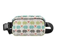 Fanny Packs - Marsupio da donna con grazioso elefante in stile cartone animato, marsupio impermeabile, grazioso elefante in stile cartone animato, 20,3 x 13,5 x 5,8 cm, simpatico elefante dei cartoni