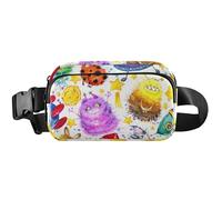 Fanny Packs - Marsupio da donna, impermeabile, ovunque, divertente, con mostro spaziale colorato, 20,3 x 13,5 x 5,8 cm, divertente, divertente, mostro spaziale colorato, 20,3 x 13,5 x 5,8 cm