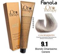 Fanola Oro Therapy 9.1 Biondo Cenere Molto Chiaro Colorante per capelli