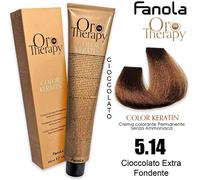 Fanola Oro Therapy Color Keratin Oro Puro 5,14 100 ml - Colorante per capelli