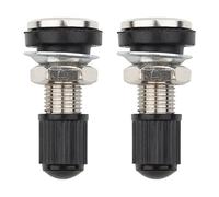 FanPaYY 2 Pezzi Valvole per pneumatici per auto moto con stelo in metallo tubeless con tappo antipolvere