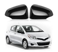 FanPaYY Coppia di copri specchietti retrovisori adatti per Toyota Yaris 2012-2019, calotta dello specchietto retrovisore esterno sinistro e destro, colore nero