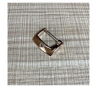 FANPK Fibbia in metallo da 16 mm, 18 mm, 20 mm, accessorio per orologi, fibbia di sicurezza, fibbia in acciaio inox, adatta per Omega compatibile con fibbia Seamaster (colore : oro rosa 16 mm)