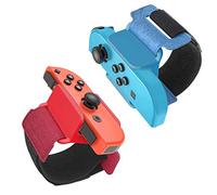 FANPL - Fascia da polso per Just Dance 2020/2019, comoda fascia elastica regolabile per Nintendo Switch Joy-Con, adatta per adulti e bambini, confezione da 2 (blu e rosso)