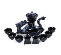 fanquare Set da Tè Semiautomatico Tazza da Tè Teiera Cinese Loong Kungfu Blu 11 Pezzi Servizio da Tè Tradizionale in Porcellana per Adulti Regali