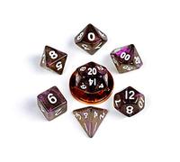 Fanroll - 10mm Mini Polyhedral Dice set - Stardust Supervolcano