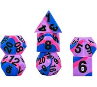 FanRoll 16 mm Pride Sharp Edge Silikon Gummi Poly Würfel Set: Bisexuell