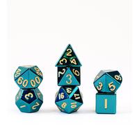 Fanroll - 16mm Metal Polyhedral Dice Set: Turquoise
