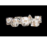 Fanroll - 16Mm Resin Polyhedral Dice Set: Pearl W/ Copper Numbers