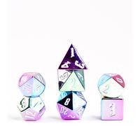 FanRoll by Metallic Dice Games 16mm Aluminum Plated Acrylic Poly DND Dice Set: R