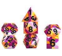 FanRoll by Metallic Dice Games 16mm Pride Sharp Edge Silicone Rubber Poly Dice S