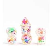 FanRoll by Metallic Dice Games 16mm Resin Poly DND Dice Set: Critical Loops, Rol