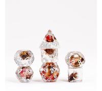 FanRoll by Metallic Dice Games 16mm Resin Poly DND Dice Set: Rose Dice, Role Pla