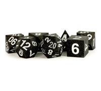 FanRoll by Metallic Dice Games 16mm Sharp Edge Silicone Rubber Poly DND Dice Set