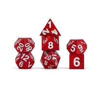 FanRoll by Metallic Dice Games Dragon StormTM Silicone Dice Set: Red Dragon Scal