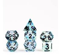 FanRoll by Metallic Dice Games Handcrafted Sharp Edge Resin DND Dice Set: Captur