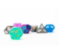 FanRoll by Metallic Dice Games Mystery Misfit Resin Polyhedral Dice Set, 7 Dice
