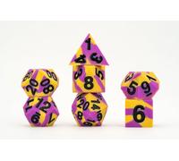 FanRoll by Metallic Dice Games - Set di dadi in gomma siliconica con bordo affil