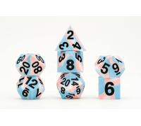 FanRoll by Metallic Dice Games - Set di dadi in gomma siliconica con bordo affil
