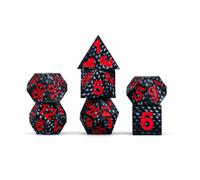 FanRoll by Metallic Dice Games Dragon StormTM Silicone Dice Set: Black Dragon Sc