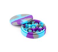 FanRoll by Metallic Dice Games Silicone Round Dice Case: Purple/Gray/Light Blue,