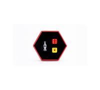 FanRoll Compatible with Catan Premium Robber & Metal Dice Set, Hematite