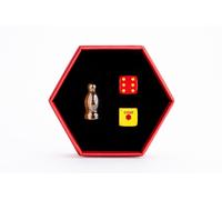 FanRoll Compatible with Catan Premium Robber & Metal Dice Set, Tiger's Eye