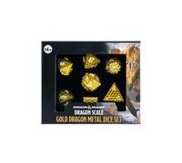 Fanroll Dungeons & Dragons D&D Dragon Scale Metal Dice Set: Gold