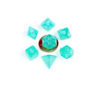 FanRoll Mini Dice Set Stardust Turquoise (7) FanRoll