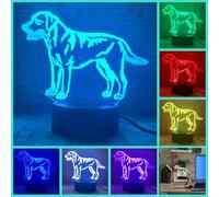 Fanrui 3D cane d'oro telecomando 16 colori luci notturne, cane Cartoon LED tavolo lampada dimmerabile, bambini camera da letto Home Decor, ragazzi ragazze bambini Natale regali di compleanno