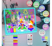 Fanrui 40CM X 30CM LED Note Board con telecomando, lavagna cancellabile a secco in acrilico con luce e timer e dimmer e 7 penne, lavagna luminosa come lavagna per appunti con messaggio luminoso
