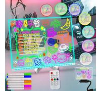 Fanrui 7 colori Cambiare Acrilico Dry Erase Board con Telecomando - 15.75 X 11.81" Smart LED Note Board con Timmer - Illuminare Dry Erase Board come un Glow DIY Memo Planner Board Nota Wordpad