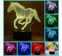 Fanrui Cavallo Regali per bambini, 3D Cavallo Illusione Luce notturna. Cavallo lampada con telecomando, 16 colori cambiare lampada dimmerabile per il bambino camera da letto decorazione,Ragazzi Regali