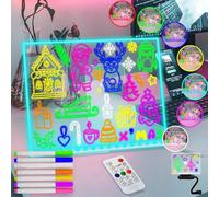 Fanrui LED Illuminated Note Board con 7 colori telecomando, 11,8 X 7,9” Magic Acrylic Glowing Dimmable Message Board, Light Up Dry Erase Board con supporto di regolazione (Con telecomando, L)