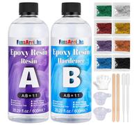 FansArriche Resina epossidica trasparente, 1200 ml resin 1: 1 rapporto