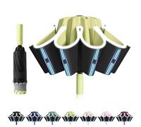 FANSEZQ Ombrello Antivento Automatico Inverso | Grande 105cm con 10 Stecche Rinforzate | Impermeabile e Pieghevole per Uomo e Donna (Verde Matcha)