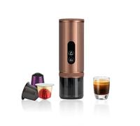 FANSHAIN Macchina da caffè portatile per viaggio: macchina da caffè espresso da trekking - ovunque per ogni momento assaporare un caffè gustoso, 8 tazze per ricarica, compatibile con capsule Nespresso