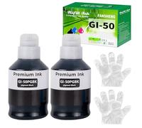 FANSHENG GI50 GI51 GI-50 GI-51 Inchiostro compatibile con Canon GI 50 51 Flaconi per Pixma G1520 G1560 G2520 G2560 G3520 G3560 G2570 G1530 G50 G7050 G6050 Stampante (2 x nero)